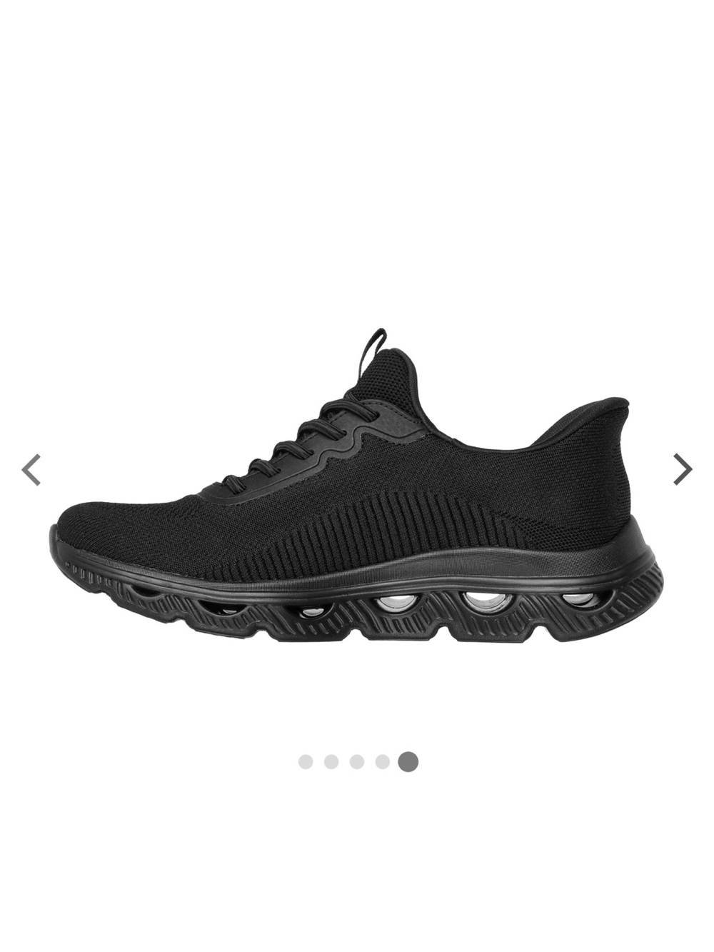 Skechers Women's Black Athletic Lace-Up Slip-On Trainer